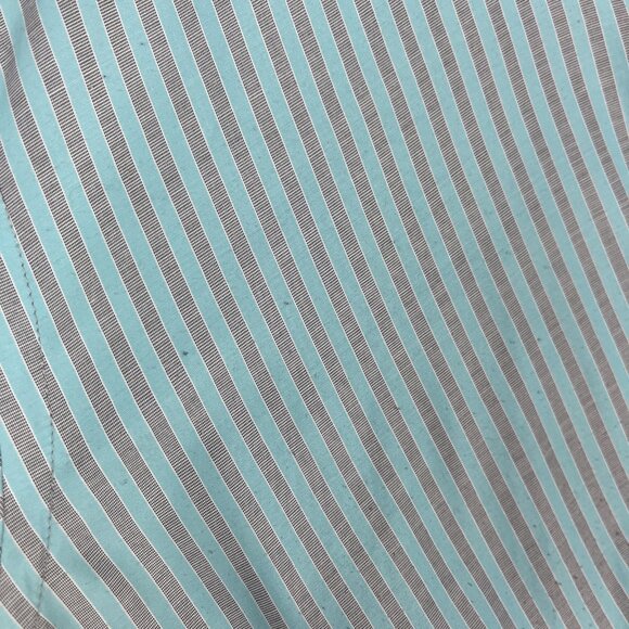 Ermenegildo Zegna Dress Shirt Men XL 16 1/2 Baby Blue / Grey Silver Lined - Picture 11 of 16